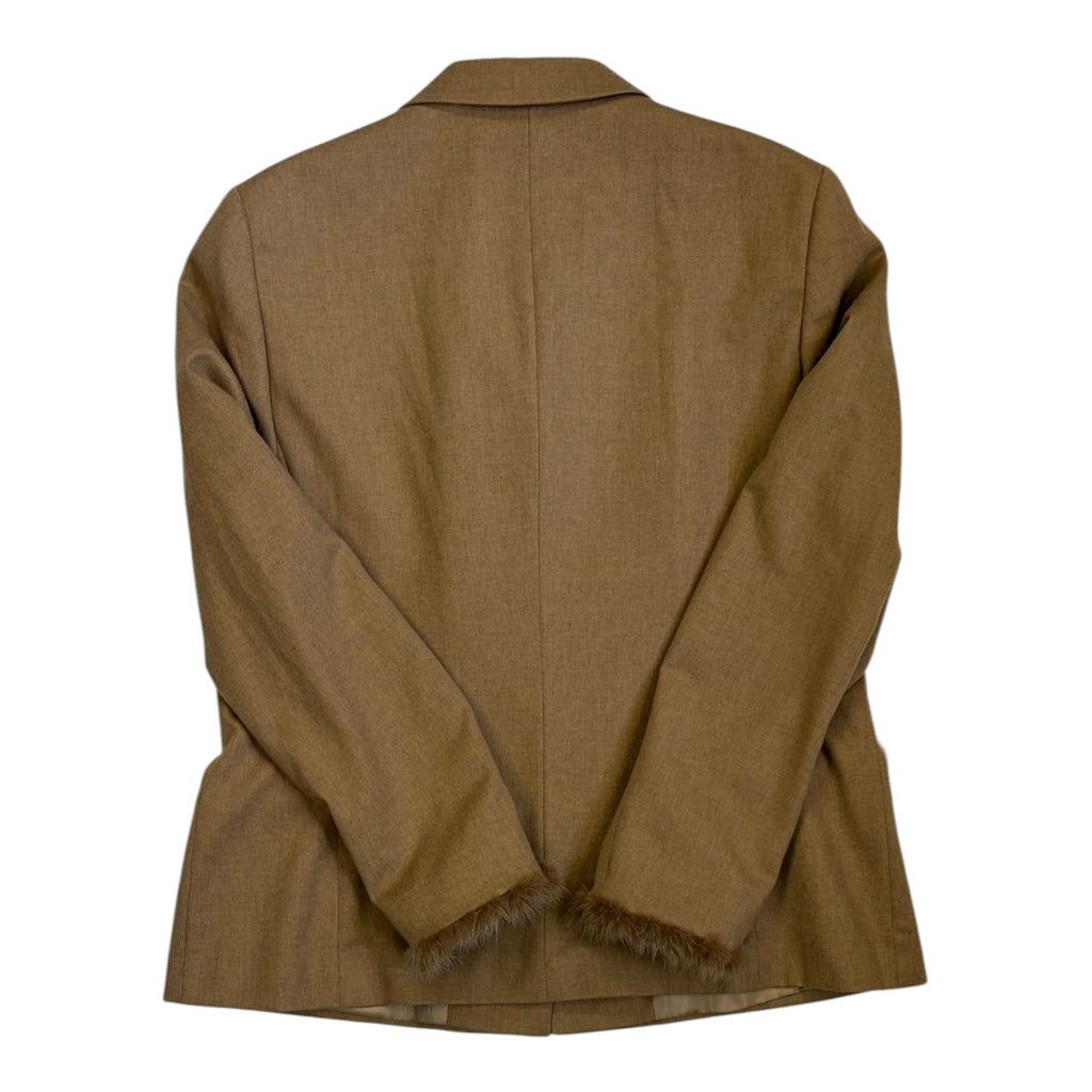 HUCKE blazer with faux fur trim back