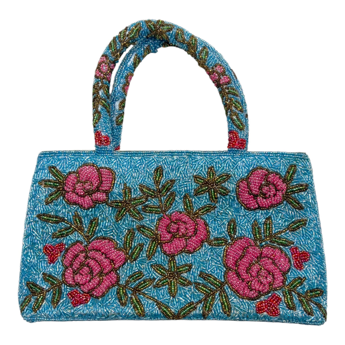 beaded floral purse