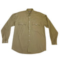 beige denim shirt with pockets