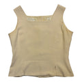 beige silk top with buttons