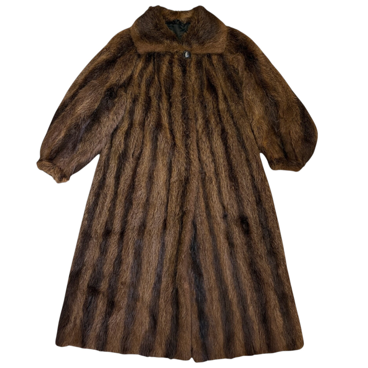 big brown viennese fur coat