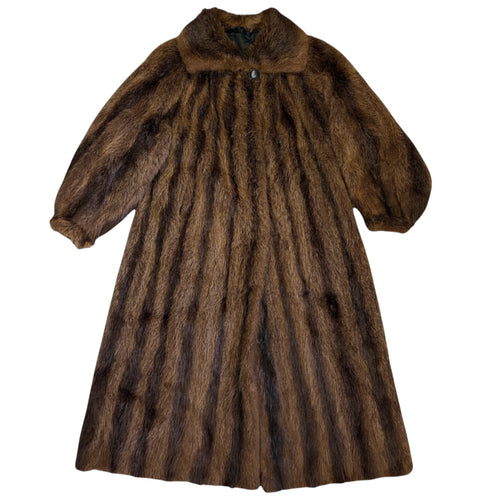 big brown viennese fur coat