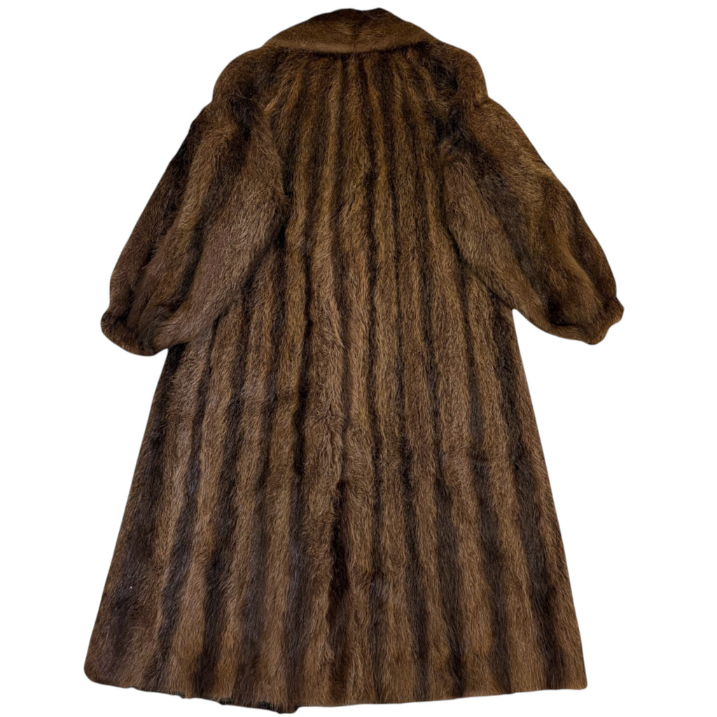 big brown viennese fur coat back
