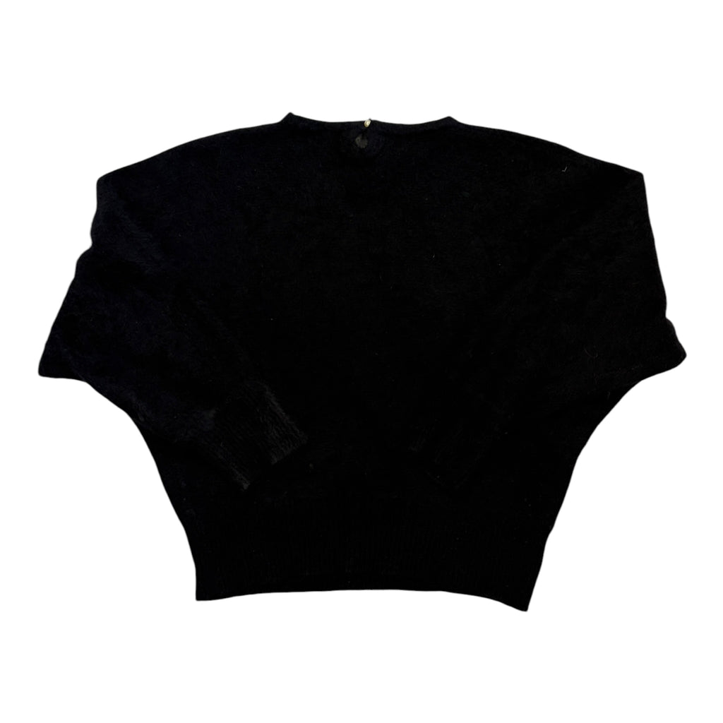 black angora jumper back