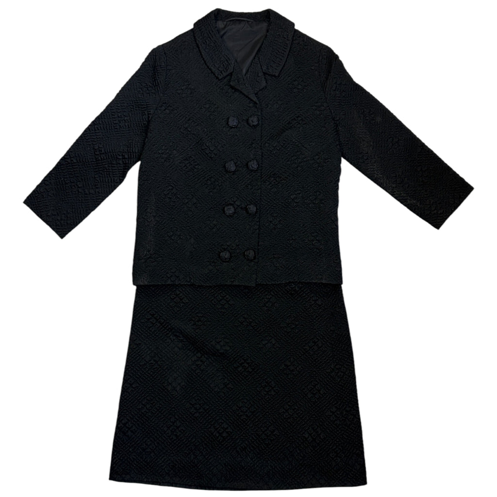 black silk jacquard set, 2 pieces