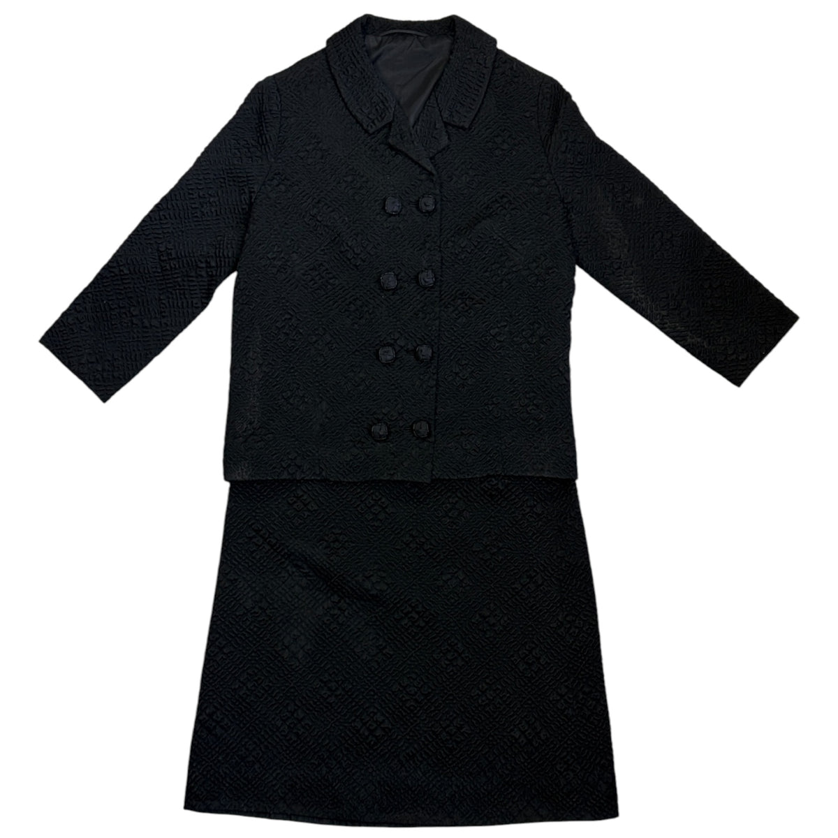 black silk jacquard set, 2 pieces