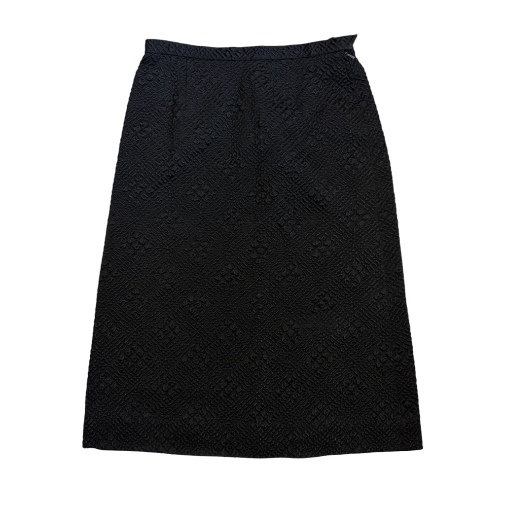 black silk jacquard set, 2 pieces skirt