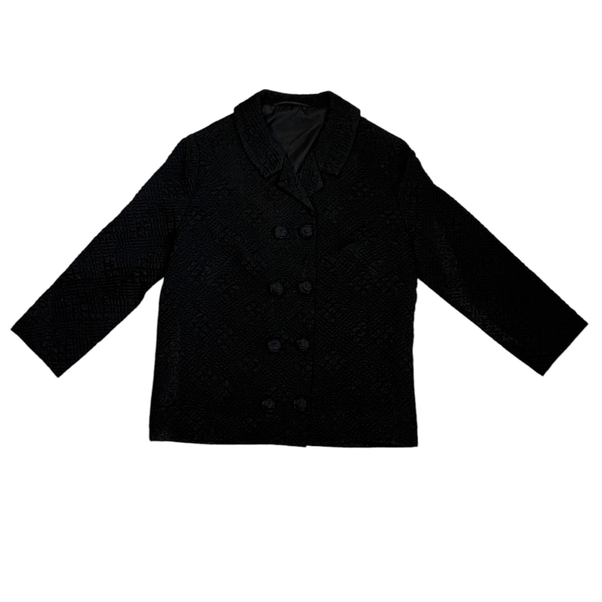 black silk jacquard set, 2 pieces top