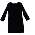 black velvet mini dress with button details