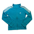 blue Adidas jacket with zipper