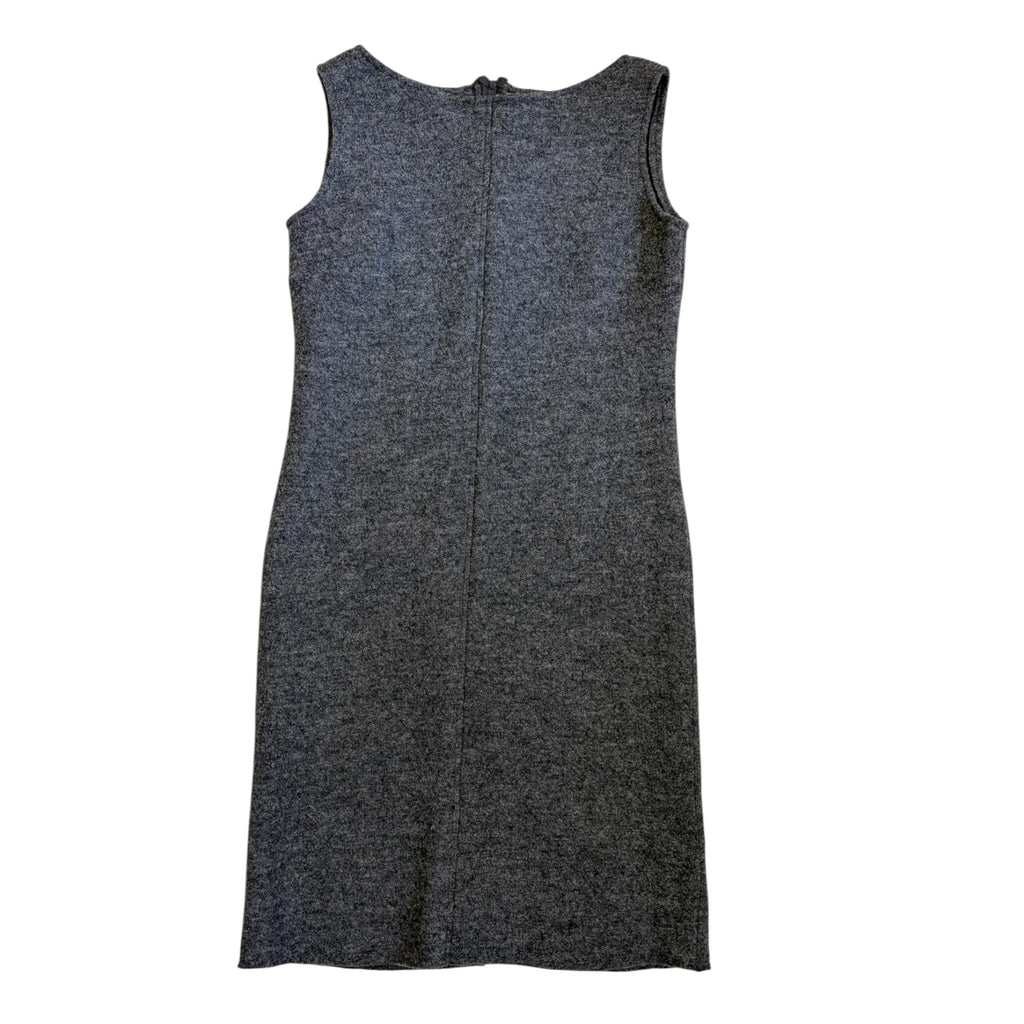 charcoal wool etui dress 