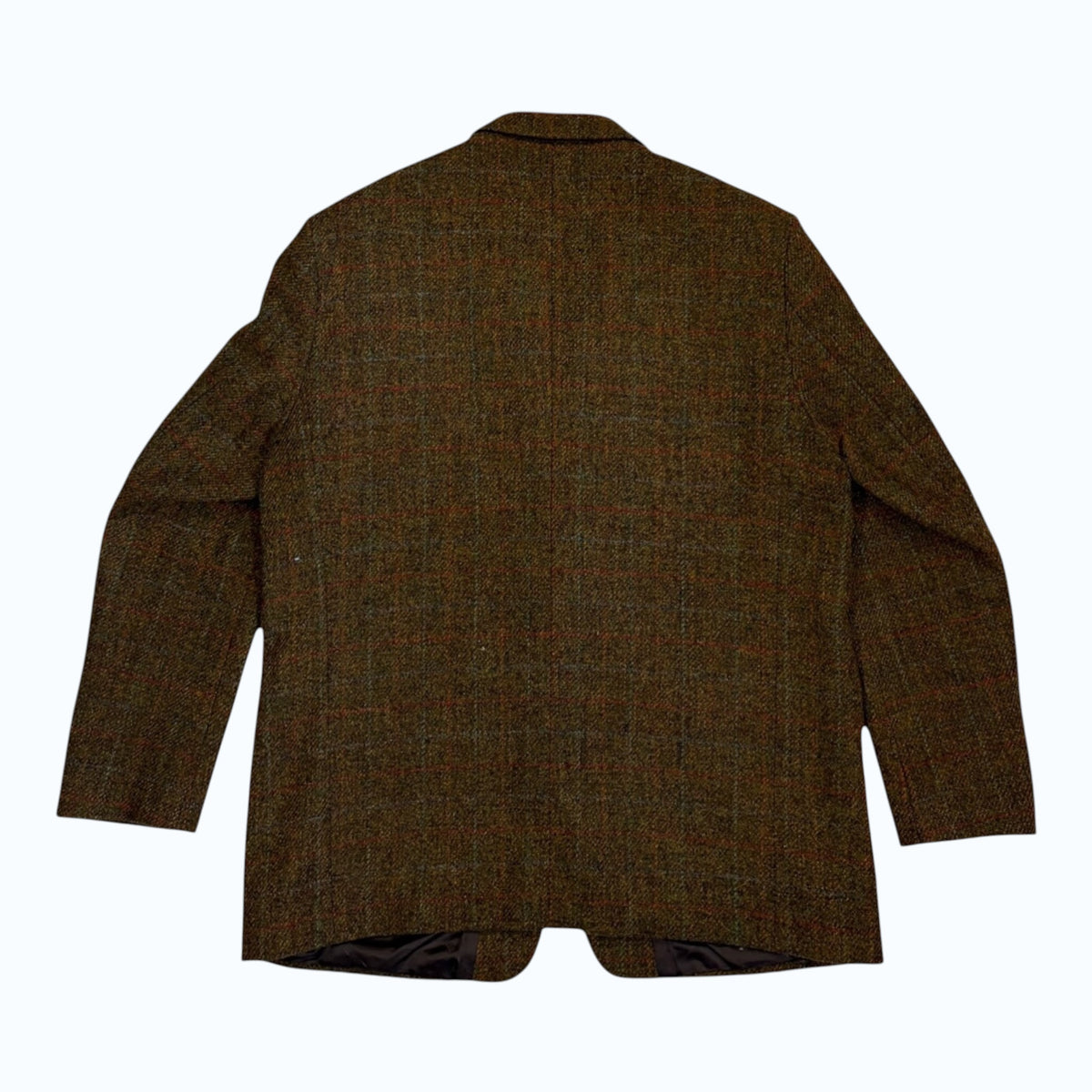 checkered harri's tweed wool blazer back