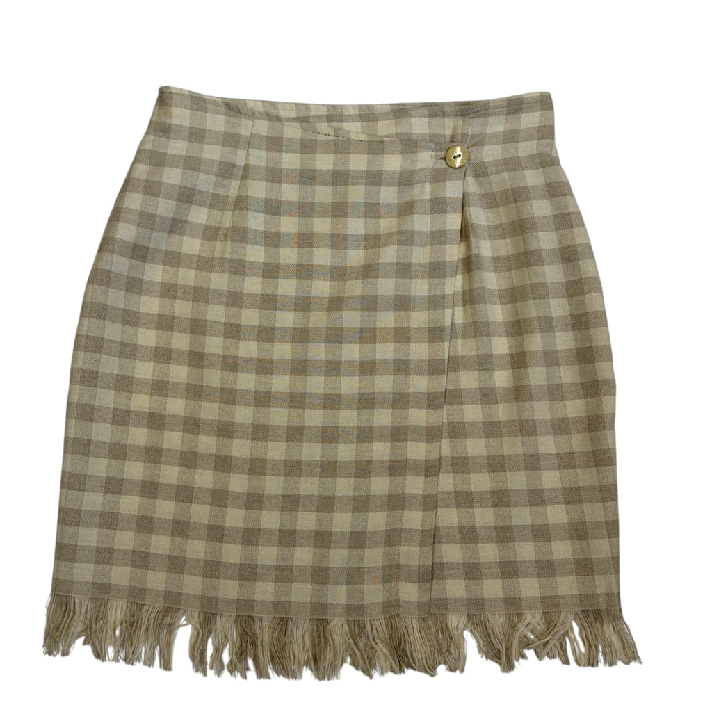 checkered mini skirt