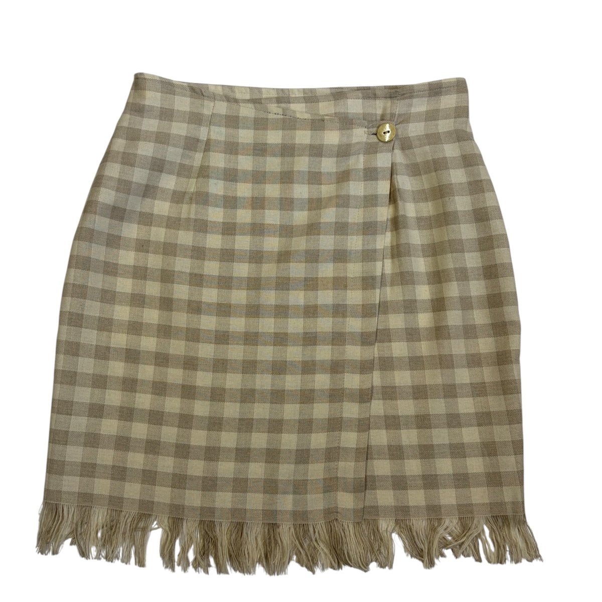 checkered mini skirt