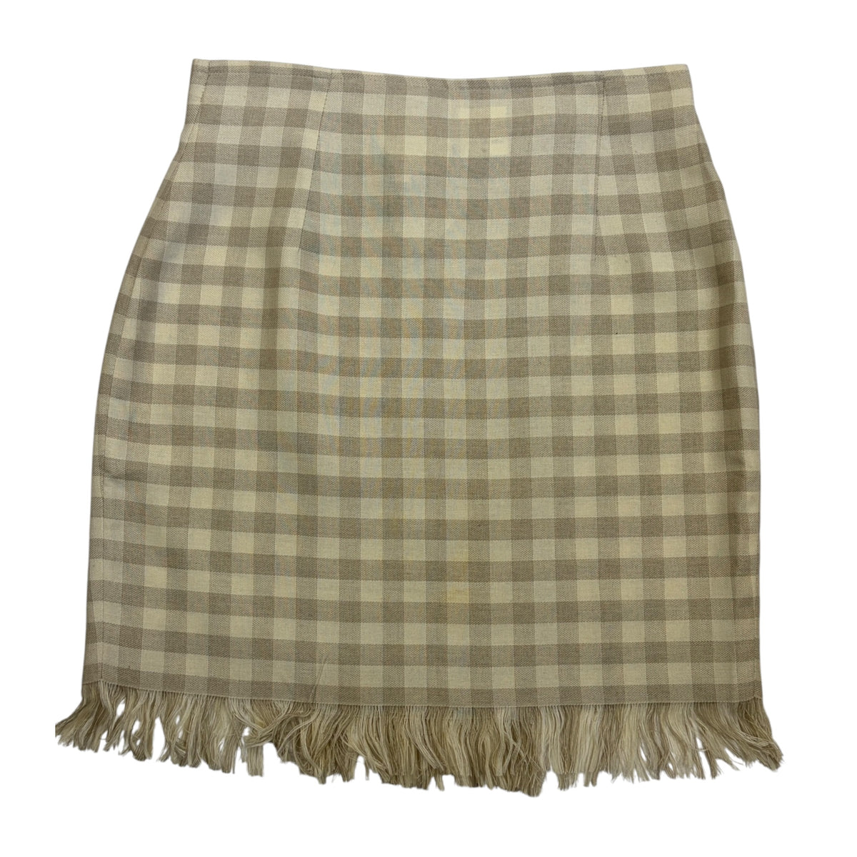 checkered mini skirt back