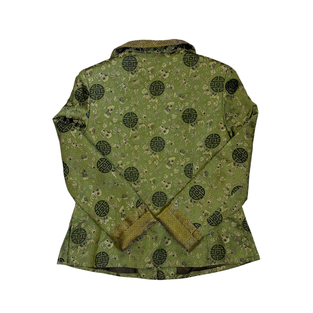 chinese inspired brocade jacket back