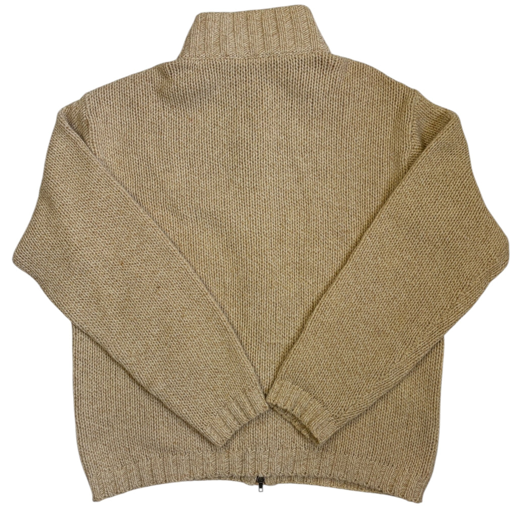 chunky zip cardigan back