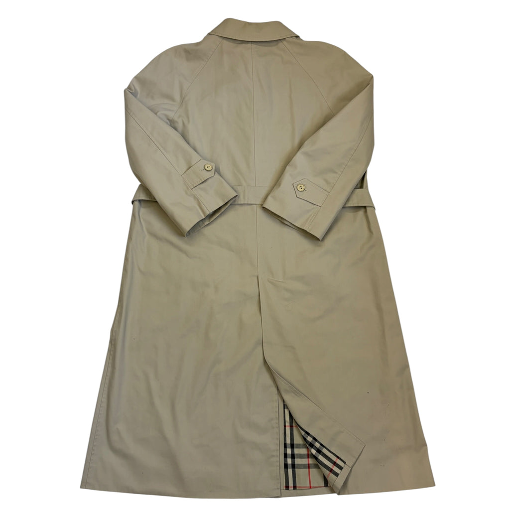 classic italian trench coat sand, checkered lining back