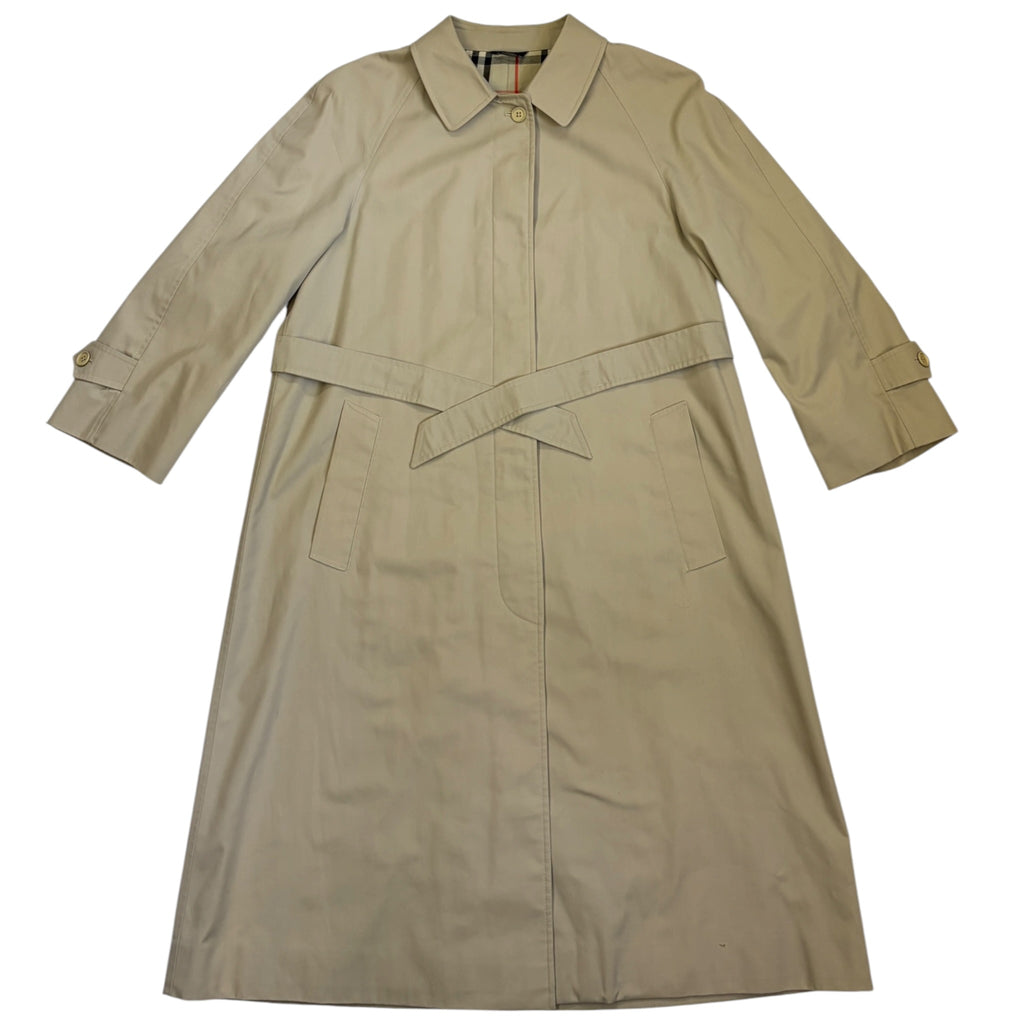 classic italian trench coat sand, checkered lining