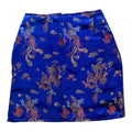 cobalt blue silk skirt