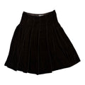 dark brown Max Mara velvet a-line skirt