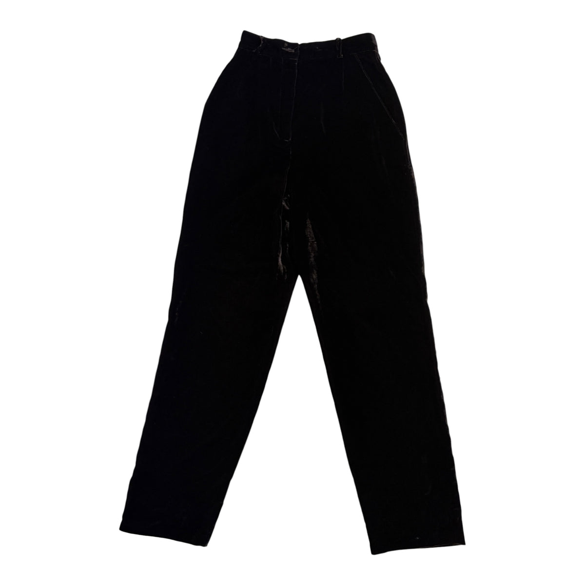 dark brown high waisted velvet pants