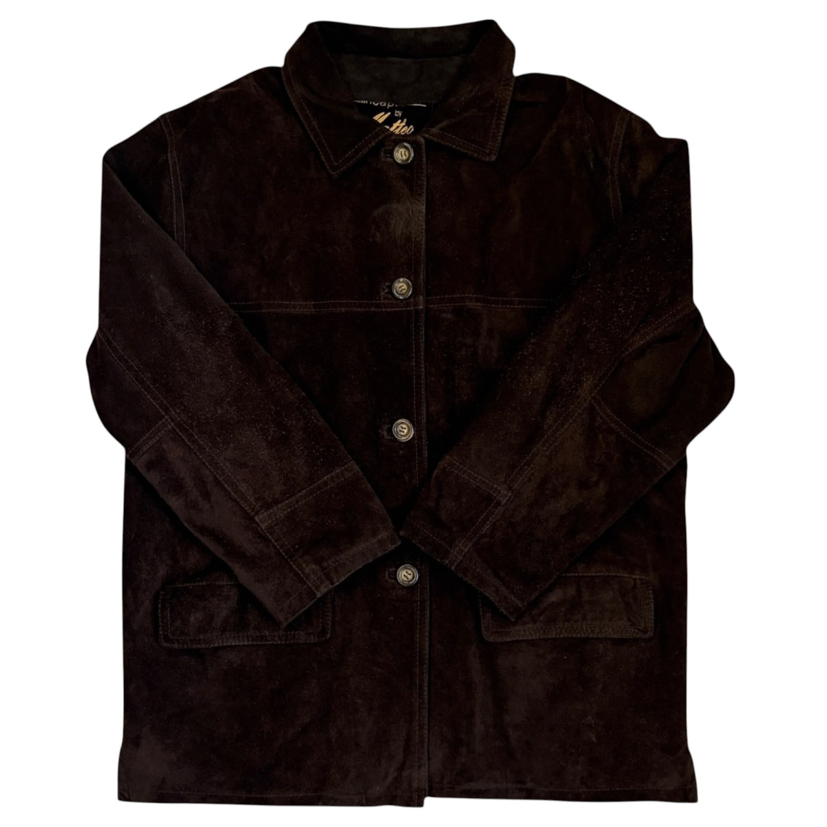 dark brown leather jacket