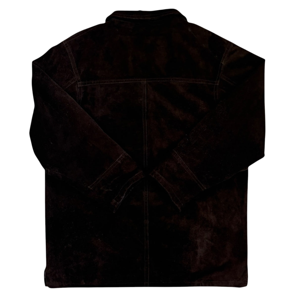 dark brown leather jacket back