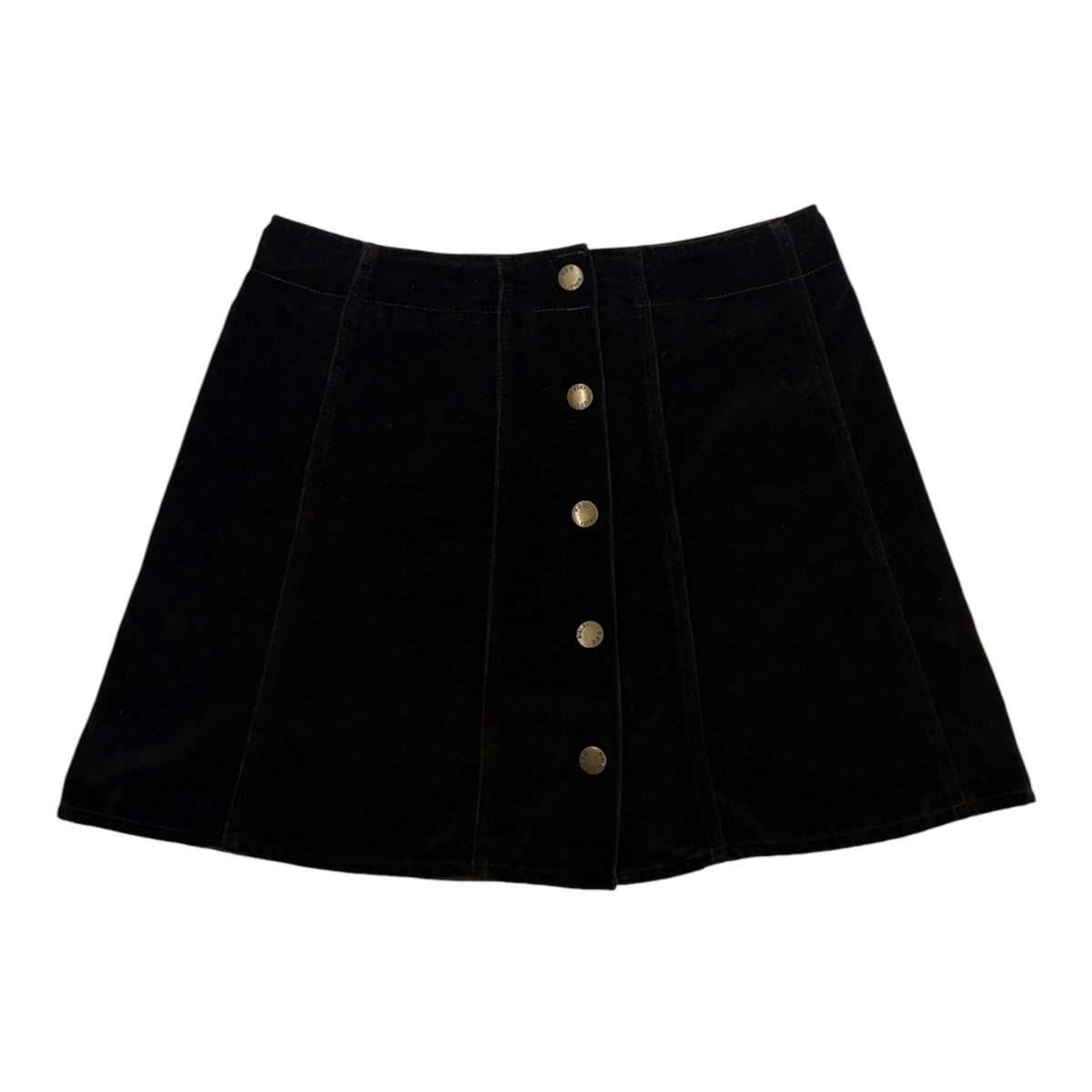 dark brown sisley velvet mini skirt