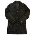 dark green leather coat