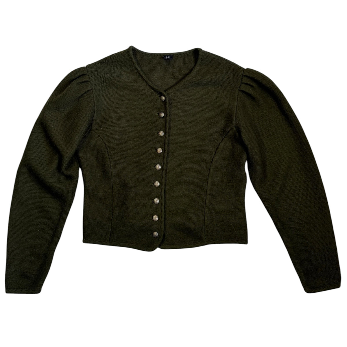 dark green traditional austrian trachten cardigan