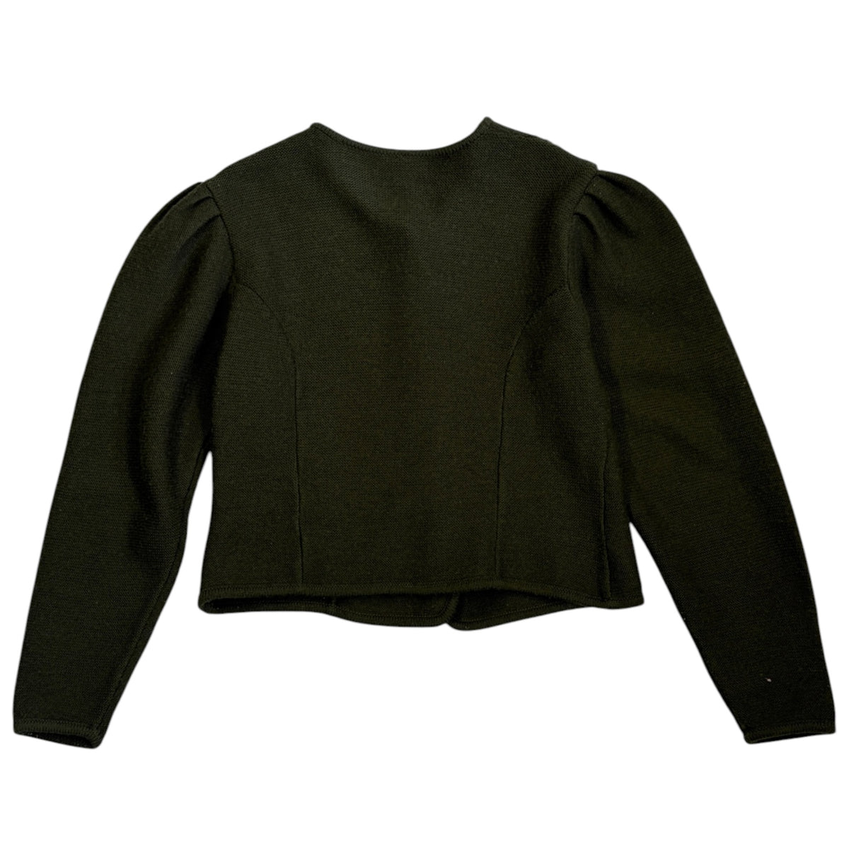 dark green traditional austrian trachten cardigan back