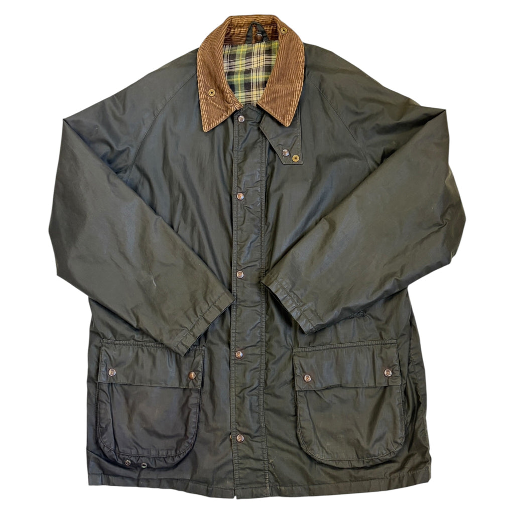 dark green wax jacket