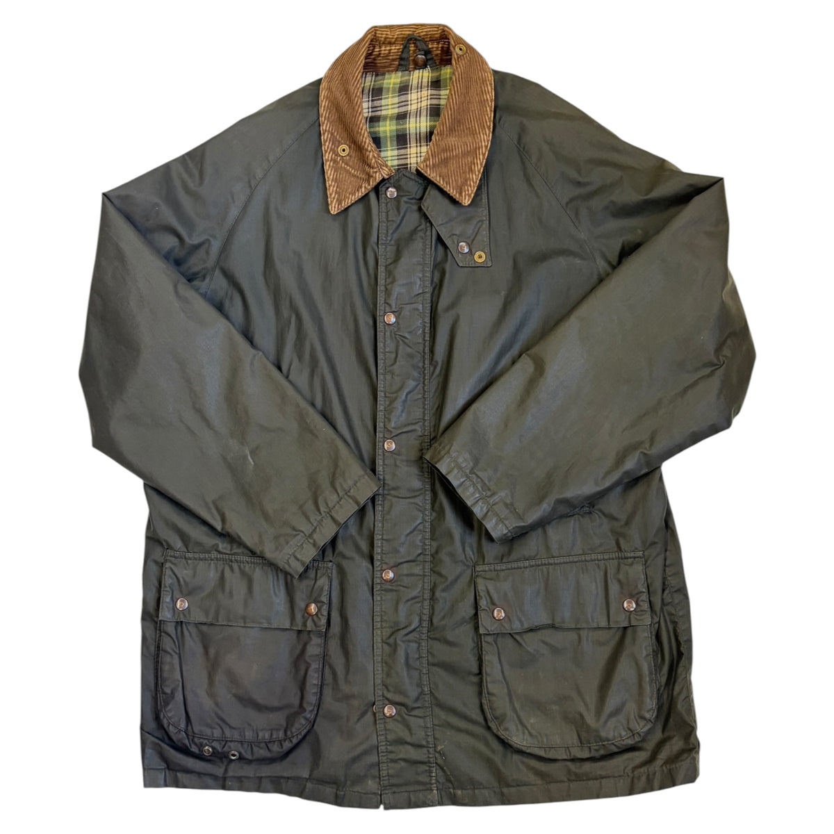 dark green wax jacket