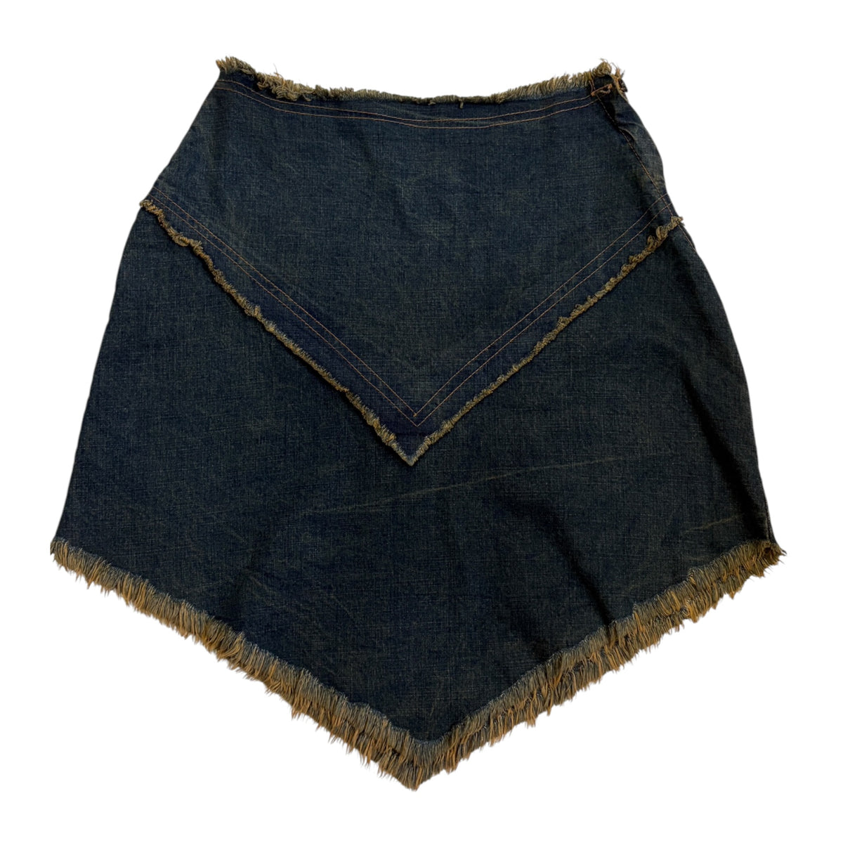 denim mini skirt back