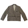 double breasted check blazer