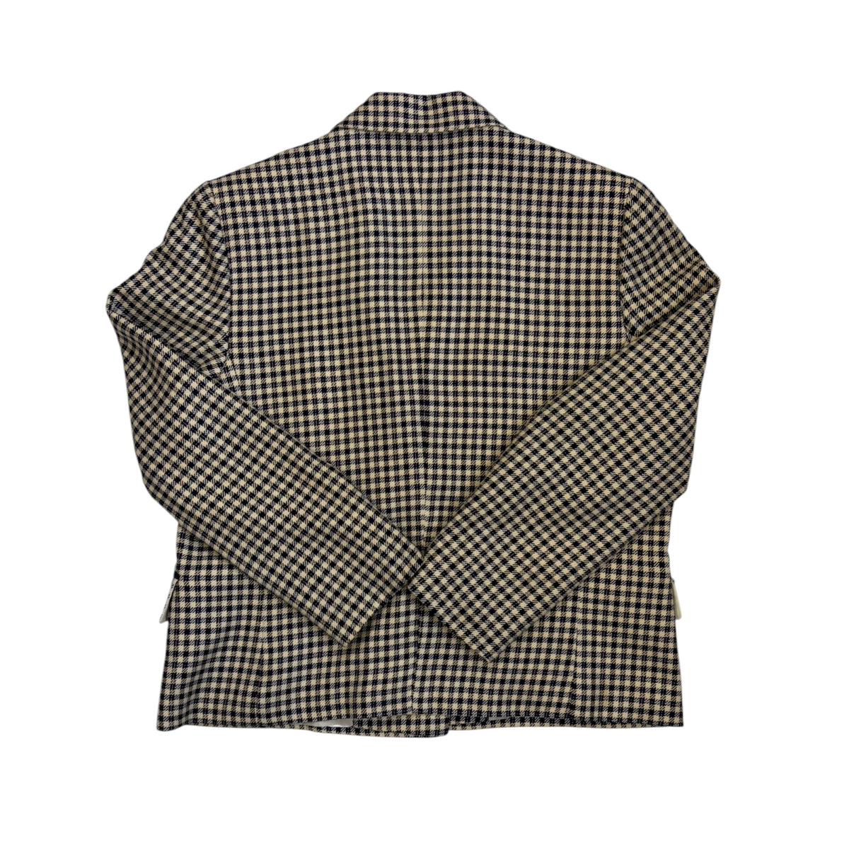 double breasted check blazer back
