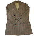 double breasted checkered blazer