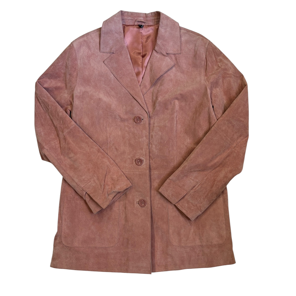 dusty rose duede jacket