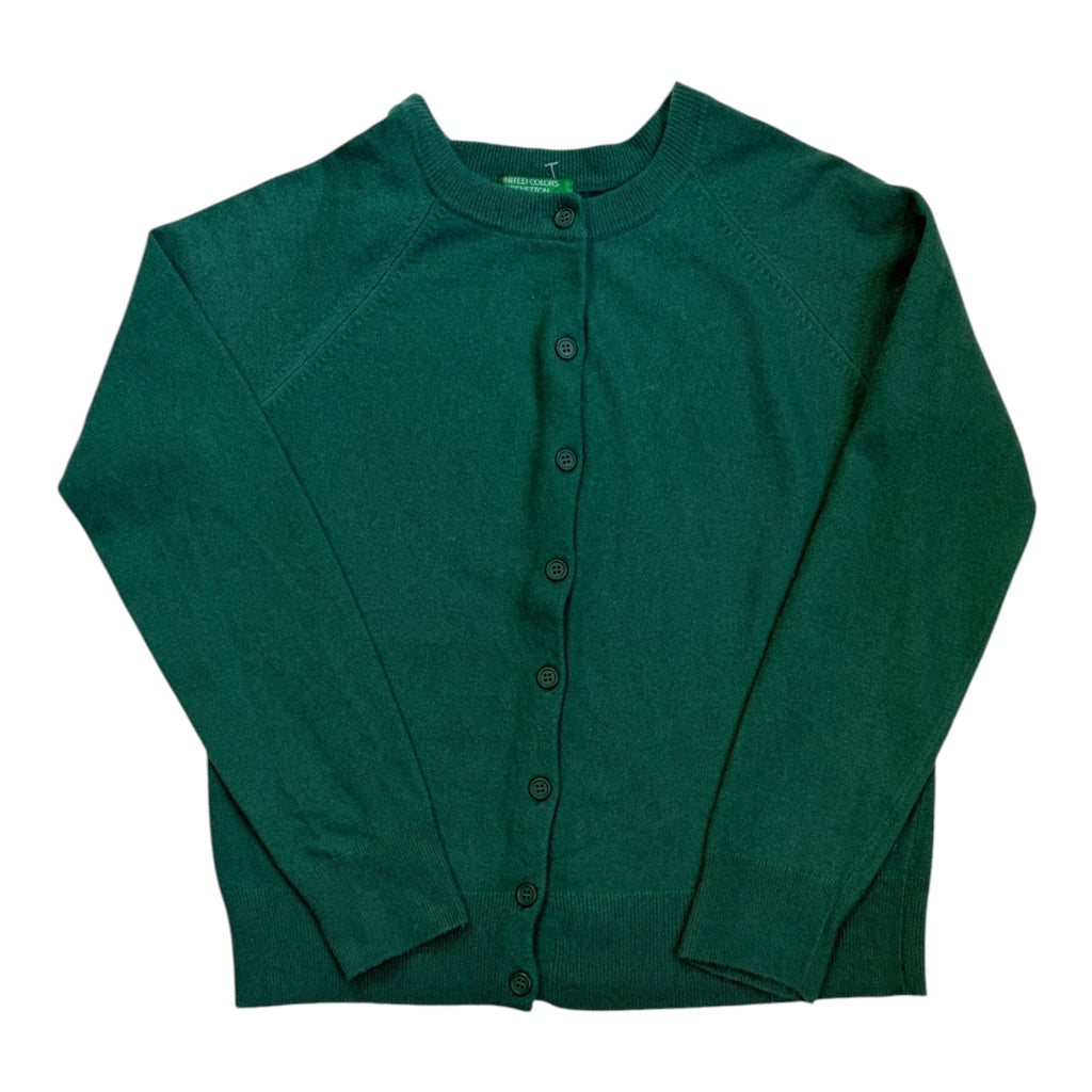emerald green Benetton cashmere cardigen