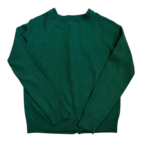 emerald green Benetton cashmere cardigen back