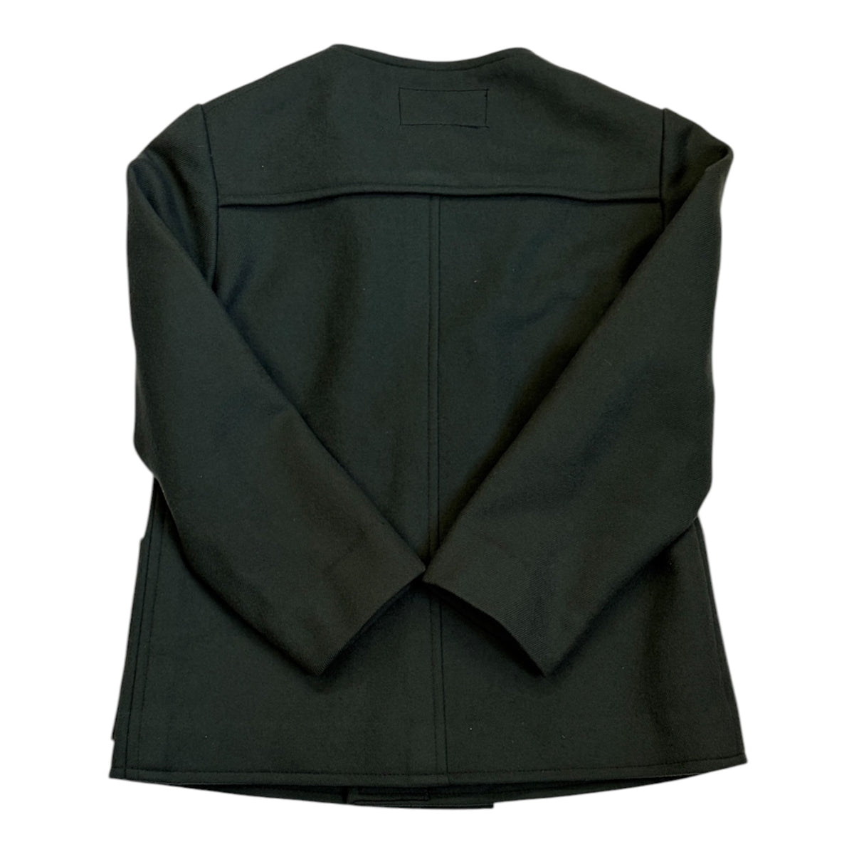 emerald green wool uniform jacket with grass green pockets back
