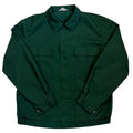 emerald green workwear-style jacket