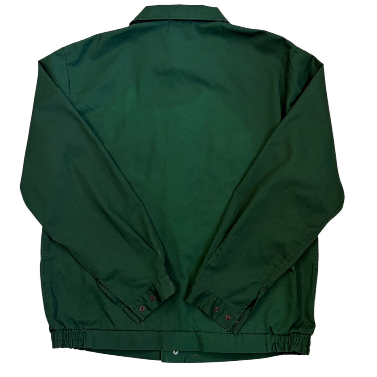 emerald green workwear-style jacket back