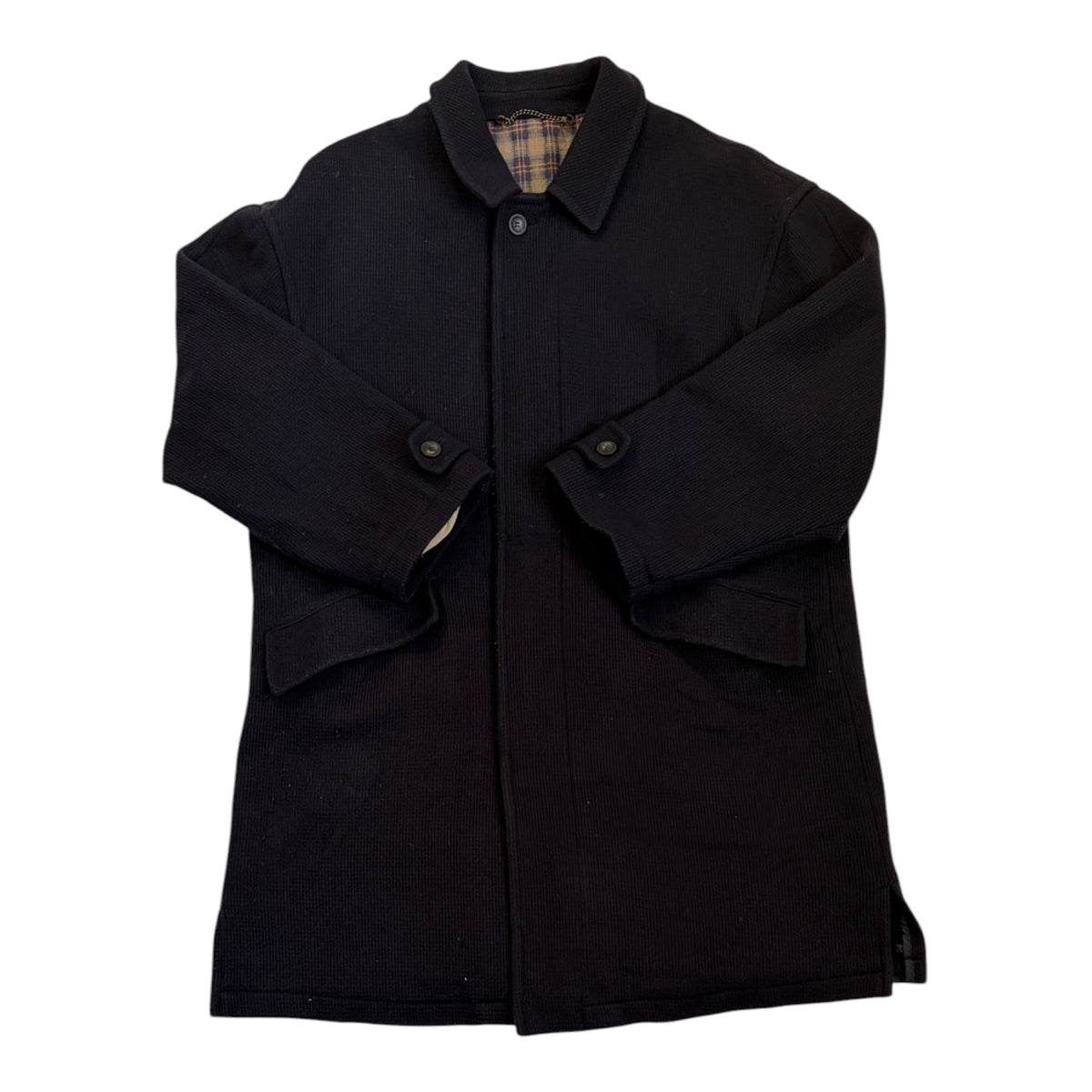 grey short wool coat