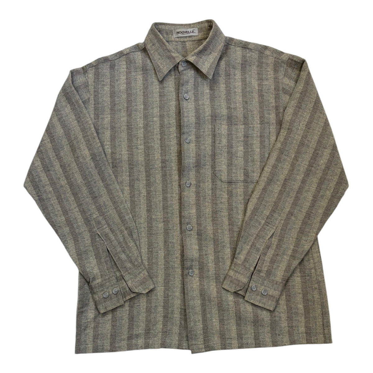 grey striped soft wool shirt