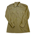 khaki safari shirt with epaulettes