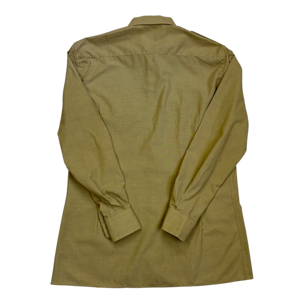 khaki safari shirt with epaulettes back