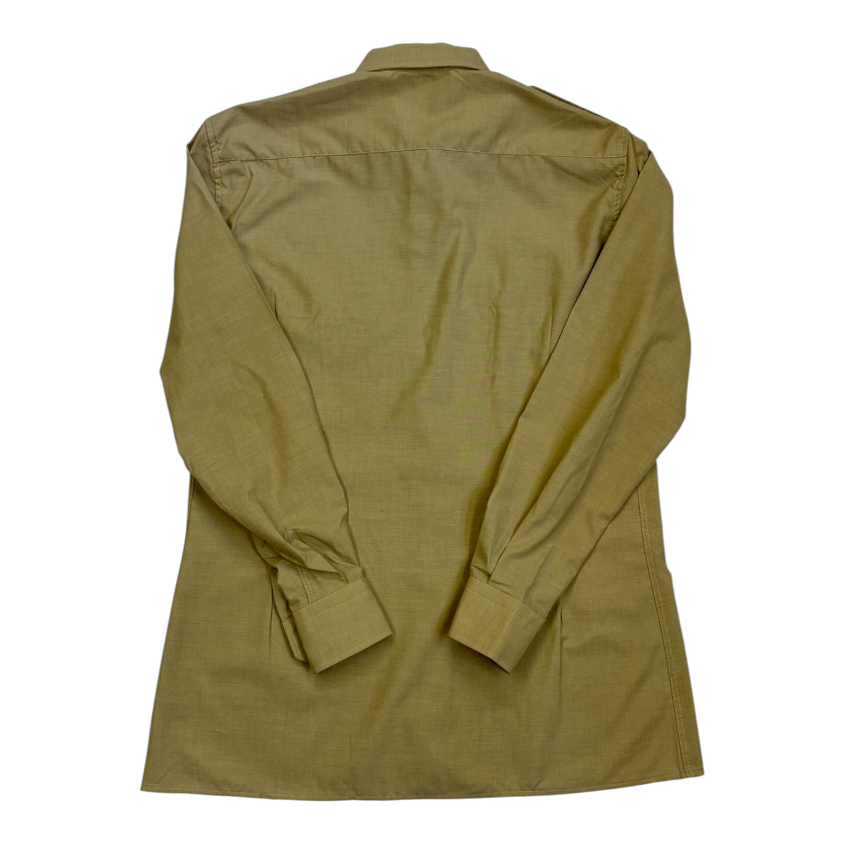 khaki safari shirt with epaulettes back