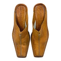 leather cowboy mules with heel
